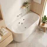 Broadway FS36 Back to Wall Spa Bath 10 Jets 1700x780x600mm - Gloss White