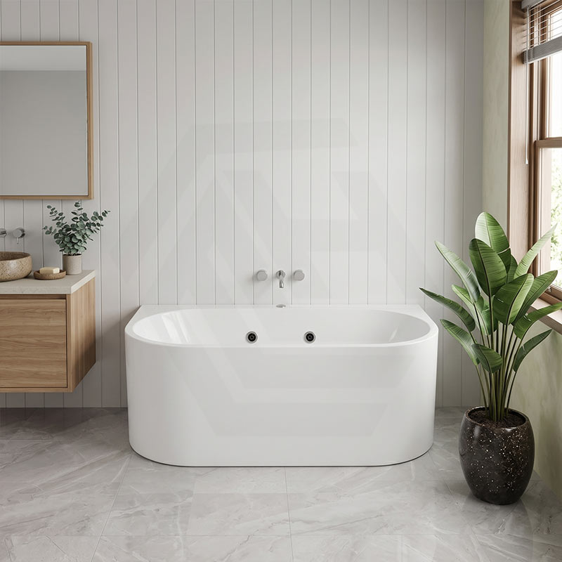 Broadway FS36 Back to Wall Spa Bath 10 Jets 1700x780x600mm - Gloss White