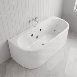 Broadway FS36 Spa Bath 1700x780x600mm Back To Wall Tub in Gloss White
