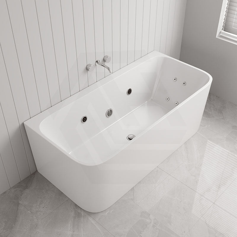 Broadway FS38 Spa Bath 1500x750x600mm Back To Wall Tub Slim Edge