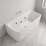 Broadway FS38 Spa Bath 1500x750x600mm Back To Wall Tub Slim Edge