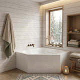 Broadway FS53 Corner Bathtub Acrylic 1290/1490x640mm - Gloss White