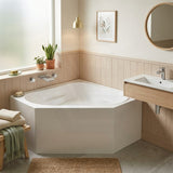 Broadway FS53 Corner Bathtub Acrylic 1290/1490x640mm - Gloss White