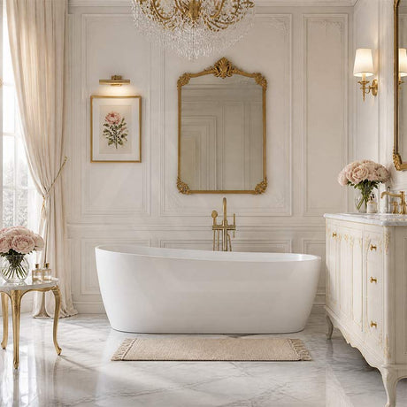 Broadway FS6 Acrylic Freestanding Bathtub 1300/1500/1700mm - Gloss White