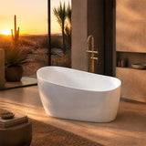 Broadway FS6 Acrylic Freestanding Bathtub 1300/1500/1700mm - Gloss White