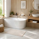 Broadway FS7 Back to Wall Spa Bathtub Acrylic Left / Right Corner Available 1500/1700x780x600mm  - Gloss White