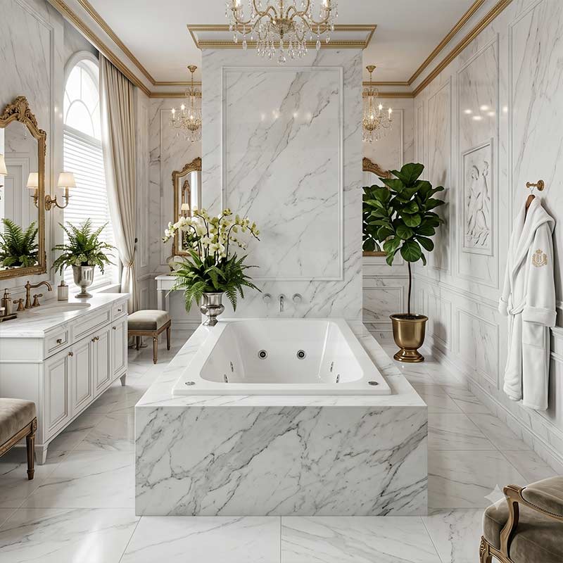 Broadway Grandisimo Spa Bath Rectangula Drop-in Tub 1400x820x520mm