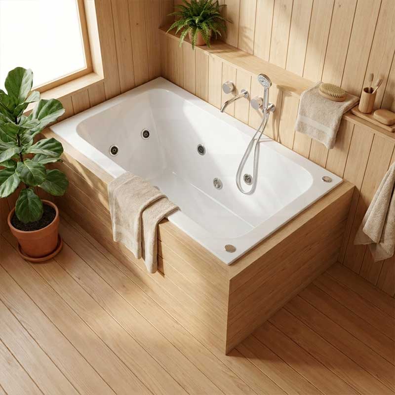Broadway Grandisimo Spa Bath Rectangula Drop-in Tub 1400x820x520mm
