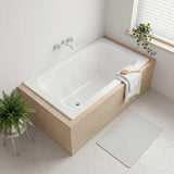 Broadway Grandisimo Bath Rectangle Acrylic Drop In Bathtub 1400x820x520mm - Gloss White