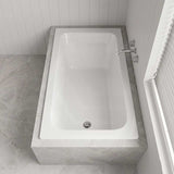 Broadway Grandisimo Bath Rectangle Acrylic Drop In Bathtub 1400x820x520mm - Gloss White