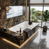 Broadway Isabella Spa Bath Rectangula Drop-in Tub 1320/1530/1650/1800x815x530mm - Gloss White