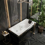 Broadway Isabella Spa Bath Rectangula Drop-in Tub 1320/1530/1650/1800x815x530mm - Gloss White