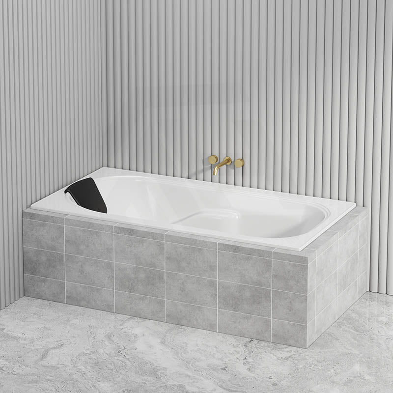 Broadway Isabella Bath 1320/1530/1650/1800mm Rectangle Acrylic Drop In Bathtub Gloss White