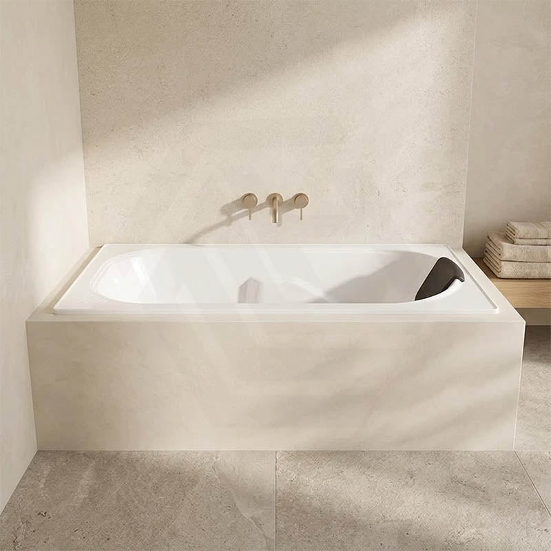 Broadway Isabella Rectangle Acrylic Drop In Bathtub 1320/1530/1650/1800mm - Gloss White