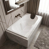 Broadway Isabella Rectangle Acrylic Drop In Bathtub 1320/1530/1650/1800mm - Gloss White