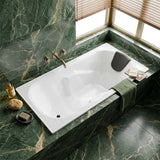 Broadway Isabella Rectangle Acrylic Drop In Bathtub 1320/1530/1650/1800mm - Gloss White