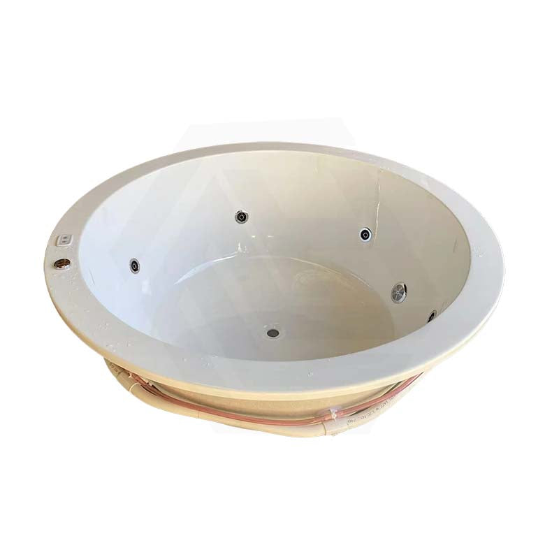 Broadway Lucena Spa Bath Round Drop-in Tub 1495x1495x490mm - Gloss White