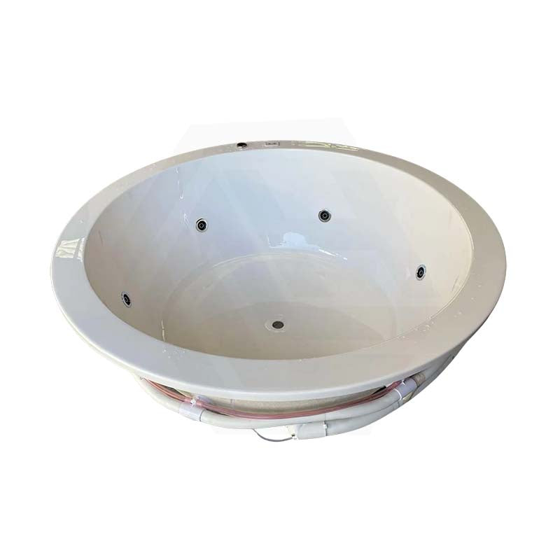 Broadway Lucena Spa Bath Round Drop-in Tub 1495x1495x490mm - Gloss White