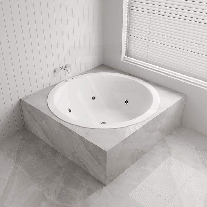 Broadway Lucena Spa Bath 1495x1495x490mm Round Drop-in Tub