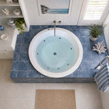 Broadway Lucena Spa Bath Round Drop-in Tub 1495x1495x490mm - Gloss White