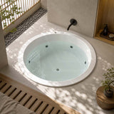 Broadway Lucena Spa Bath Round Drop-in Tub 1495x1495x490mm - Gloss White