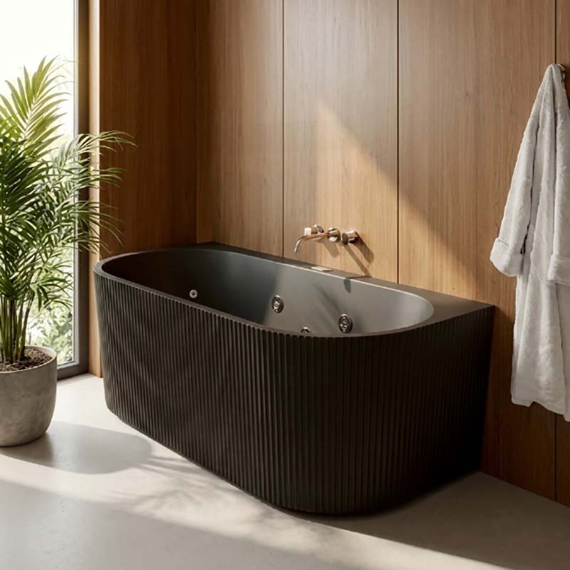 Broadway Mallorca Spa Bath Back To Wall Tub 1500x750 / 1700x800x580mm - Variant Colour
