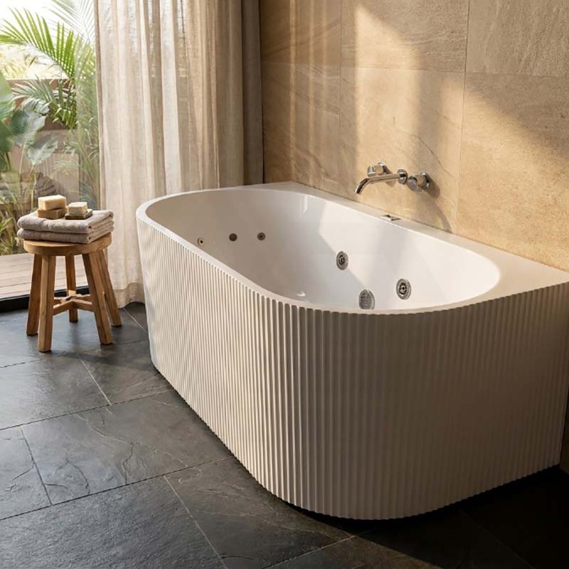 Broadway Mallorca Spa Bath Back To Wall Tub 1500x750 / 1700x800x580mm - Variant Colour
