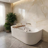 Broadway Mallorca Spa Bath Back To Wall Tub 1500x750 / 1700x800x580mm - Variant Colour