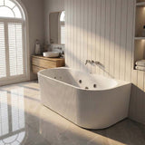 Broadway Mallorca Spa Bath Back To Wall Tub 1500x750 / 1700x800x580mm - Variant Colour