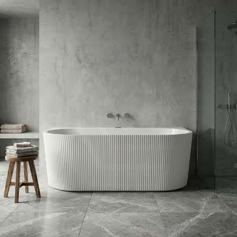 Broadway Mallorca Spa Bath Back To Wall Tub 1500x750 / 1700x800x580mm - Variant Colour