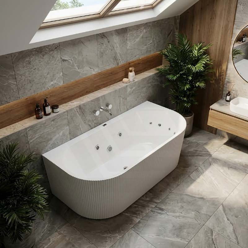 Broadway Mallorca Spa Bath Back To Wall Tub 1500x750 / 1700x800x580mm - Variant Colour