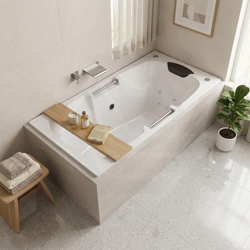 Broadway Marchena Spa Bath Rectangular Drop-in Tub 1725x860x530mm - Gloss White