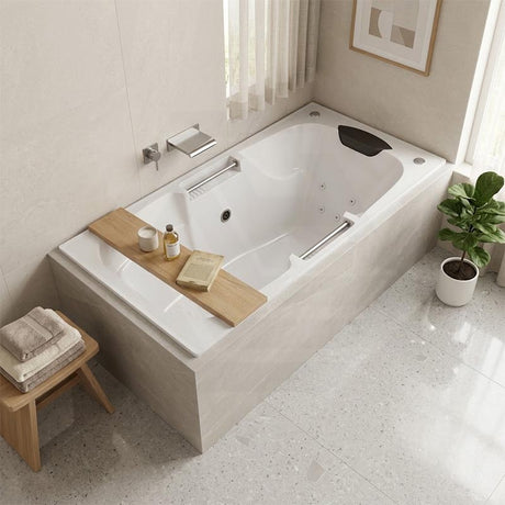Broadway Marchena Spa Bath Rectangular Drop-in Tub 1725x860x530mm - Gloss White