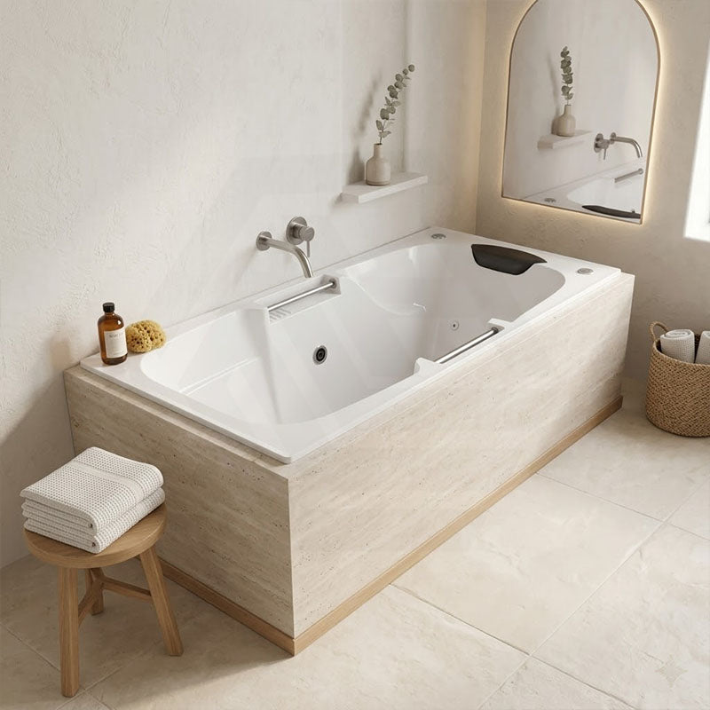 Broadway Marchena Spa Bath Rectangular Drop-in Tub 1725x860x530mm - Gloss White