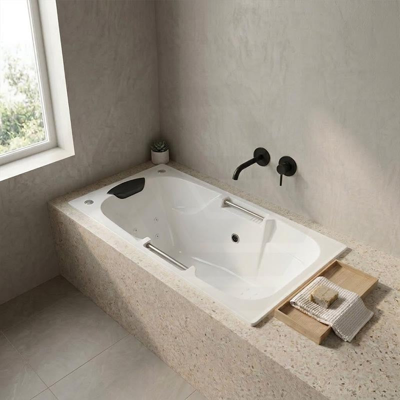 Broadway Marchena Spa Bath Rectangular Drop-in Tub 1725x860x530mm - Gloss White