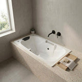 Broadway Marchena Spa Bath Rectangular Drop-in Tub 1725x860x530mm - Gloss White