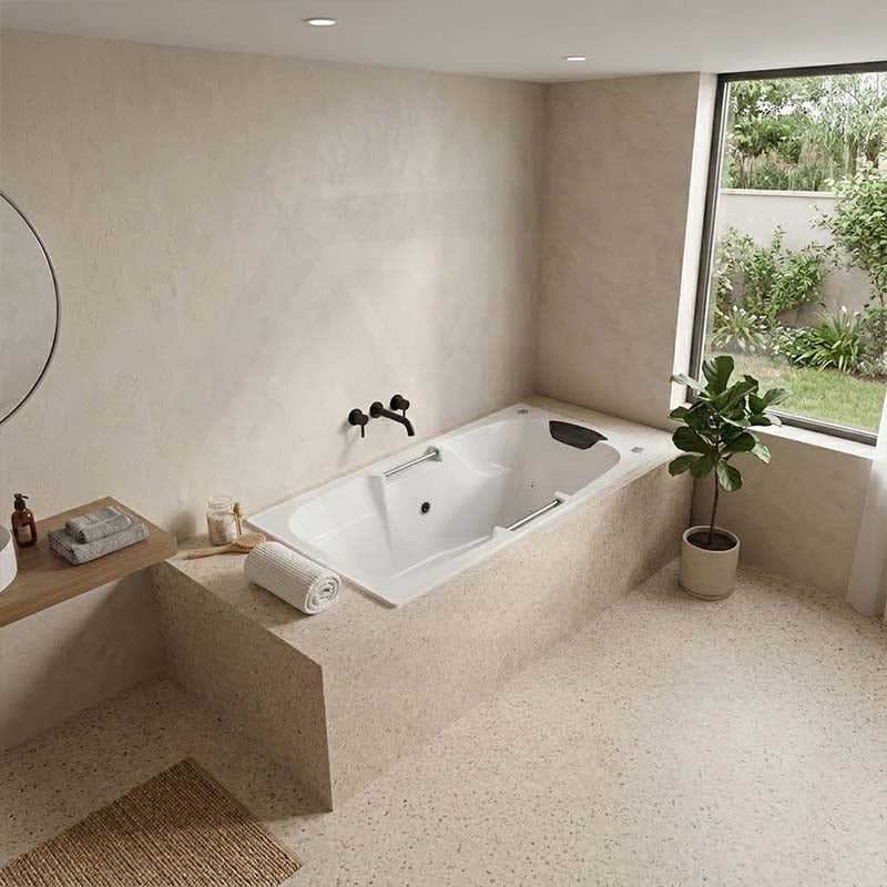 Broadway Marchena Spa Bath Rectangular Drop-in Tub 1725x860x530mm - Gloss White