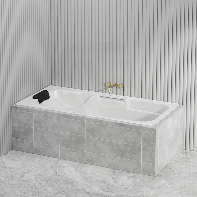 Broadway Marchena Bath 1725x860x530mm Rectangle Acrylic Drop In Bathtub Gloss White