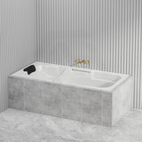 Broadway Marchena Bath 1725x860x530mm Rectangle Acrylic Drop In Bathtub Gloss White