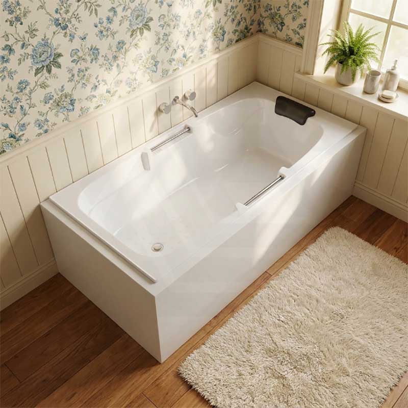 Broadway Marchena Bath Rectangle Acrylic Drop In Bathtub 1725x860x530mm - Gloss White
