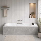 Broadway Marchena Bath Rectangle Acrylic Drop In Bathtub 1725x860x530mm - Gloss White