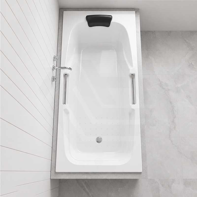 Broadway Marchena Bath Rectangle Acrylic Drop In Bathtub 1725x860x530mm - Gloss White