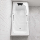Broadway Marchena Bath Rectangle Acrylic Drop In Bathtub 1725x860x530mm - Gloss White