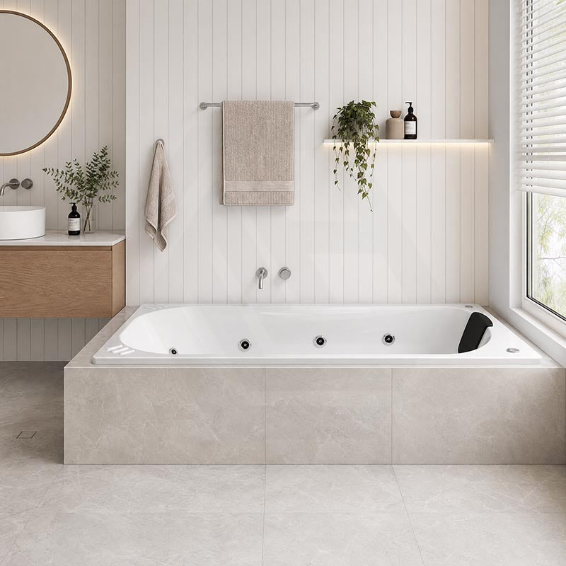 Broadway Montillo Spa Bath Rectangula Drop-in Tub 1670x855x550mm