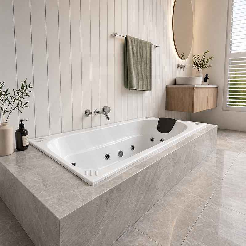 Broadway Montillo Spa Bath Rectangula Drop-in Tub 1670x855x550mm