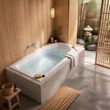 Broadway Montillo Rectangle Acrylic Drop In Bathtub 1670x855x550mm - Gloss White