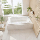 Broadway Montillo Rectangle Acrylic Drop In Bathtub 1670x855x550mm - Gloss White
