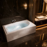 Broadway Montillo Rectangle Acrylic Drop In Bathtub 1670x855x550mm - Gloss White
