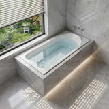 Broadway Montillo Rectangle Acrylic Drop In Bathtub 1670x855x550mm - Gloss White