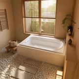 Broadway Montillo Rectangle Acrylic Drop In Bathtub 1670x855x550mm - Gloss White